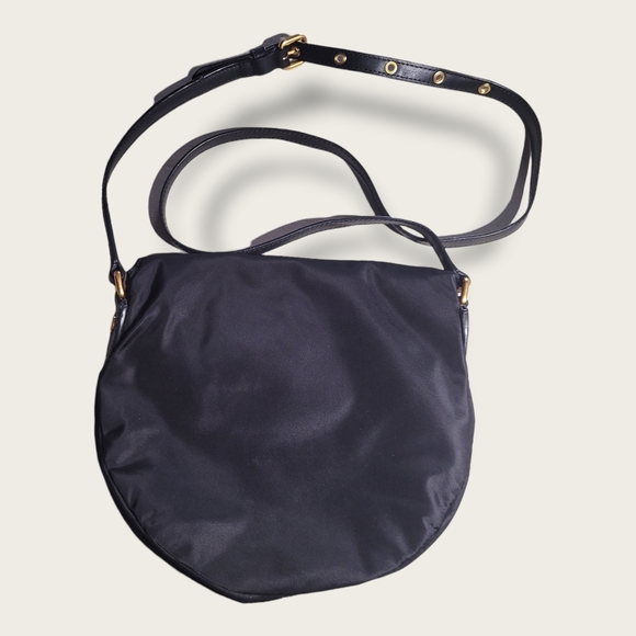 Marc by Marc Jacobs Nylon Sadle Crossbody Handbag Black and Gold - Picture 2 of 9